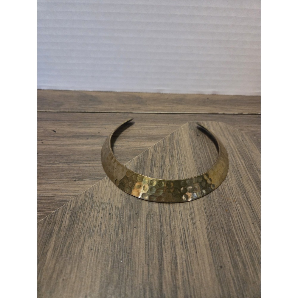 Brass Choker Collar Necklace Vintage
